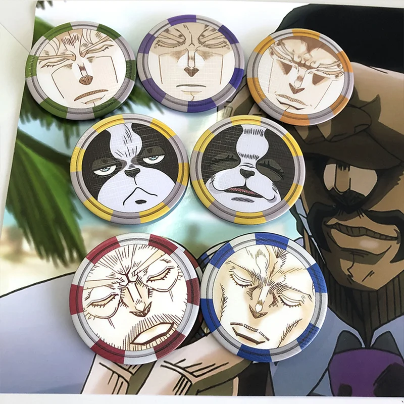 JOJO Brooch Metal Badge Refrigerator Magnet Chip Model Halloween Cosplay Decoration Creative Birthday Gift Men Women Children
JOJO Brooch Metal Badge Refrigerator Magnet Chip Model Halloween Cosplay Decoration Creative Birthday Gift Men Women Children