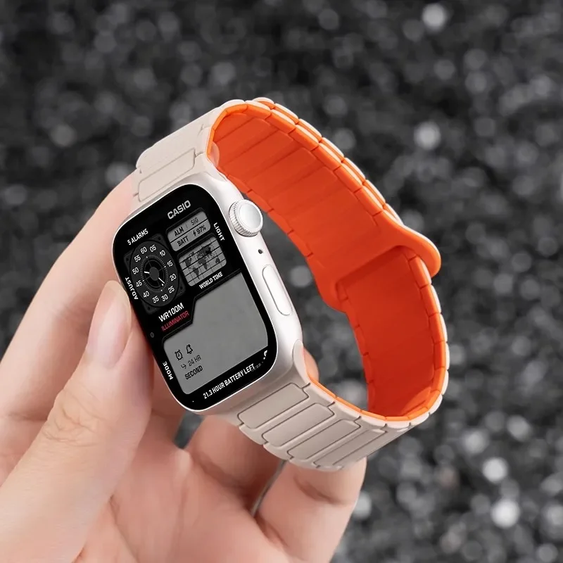 Поп-силиконовый магнитный ремешок для Apple Watch Band Ultra 2 49 мм 46 мм 44 мм 40 мм 42 мм 41 мм 45 мм Браслет IWatch Series 10 8 9 7 6 SE
Поп-силиконовый магнитный ремешок для Apple Watch Band Ultra 2 49 мм 46 мм 44 мм 40 мм 42 мм 41 мм 45 мм Браслет IWatch Series 10 8 9 7 6 SE