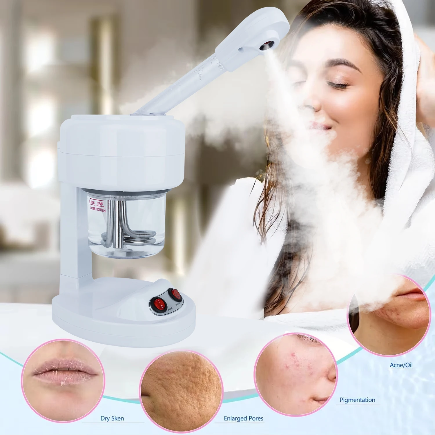Salon Home Facial Steamers Humidifier Sauna Ozone Vapor Vaporizador Moisturizer Face Warm Mist Ion Thermal skin Care Nano Spray
Salon Home Facial Steamers Humidifier Sauna Ozone Vapor Vaporizador Moisturizer Face Warm Mist Ion Thermal skin Care Nano Spray