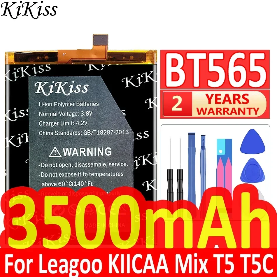 For Leagoo KIICAA Mix T5 T5C BT565 BT566 BT565 / BT566 3500mAh Mobile Phone Battery Replacement
For Leagoo KIICAA Mix T5 T5C BT565 BT566 BT565 / BT566 3500mAh Mobile Phone Battery Replacement