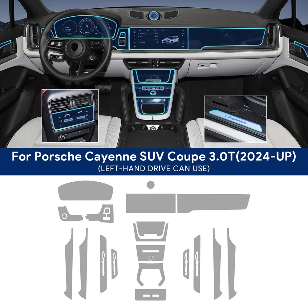 For Porsche Cayenne 2024 SUV Coupe 3.0T 4.0T Car Interior Center Console Transparent TPU Protective Film Anti-scratch Repair
For Porsche Cayenne 2024 SUV Coupe 3.0T 4.0T Car Interior Center Console Transparent TPU Protective Film Anti-scratch Repair