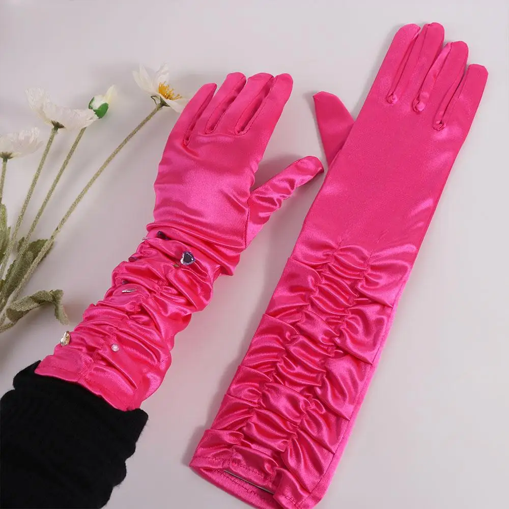 Cute Pleated Pink Gloves Party Long Diamond Full Finger Long Mittens Decoration Full Finger Diamond Gloves Birthday Party
Cute Pleated Pink Gloves Party Long Diamond Full Finger Long Mittens Decoration Full Finger Diamond Gloves Birthday Party