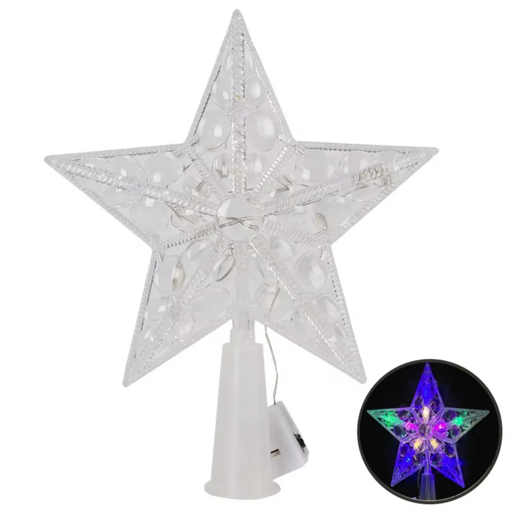Transparent Christmas Star Tree Toppers Lighted Battery Powered LED Lighted Star Waterproof Warm/Colorful Light
Transparent Christmas Star Tree Toppers Lighted Battery Powered LED Lighted Star Waterproof Warm/Colorful Light