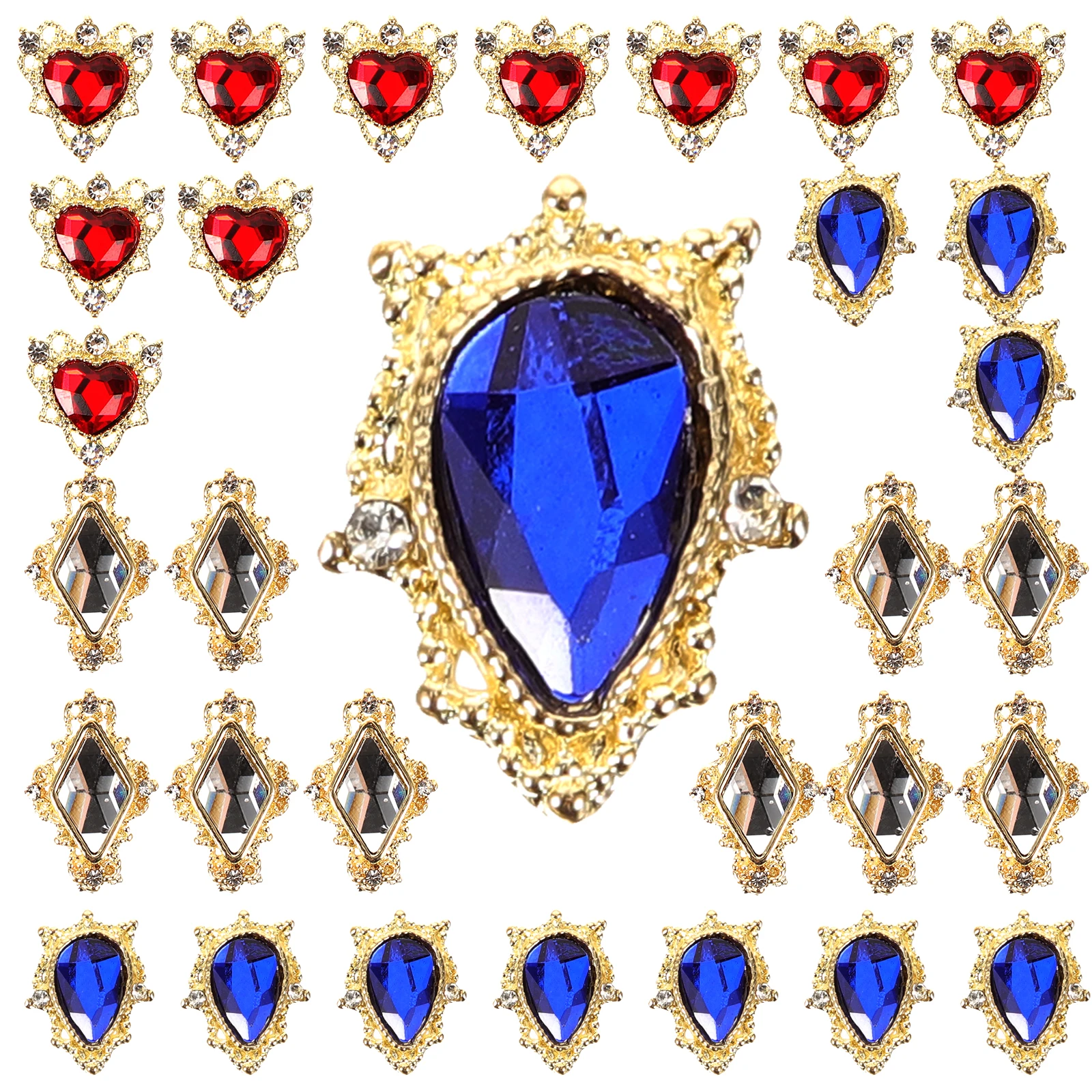 30 Pcs Heart Shaped Nail Rhinestones Alloy Gems Decorations Bright Luster Durable Christmas Wedding Birthday Proms New Year
30 Pcs Heart Shaped Nail Rhinestones Alloy Gems Decorations Bright Luster Durable Christmas Wedding Birthday Proms New Year
