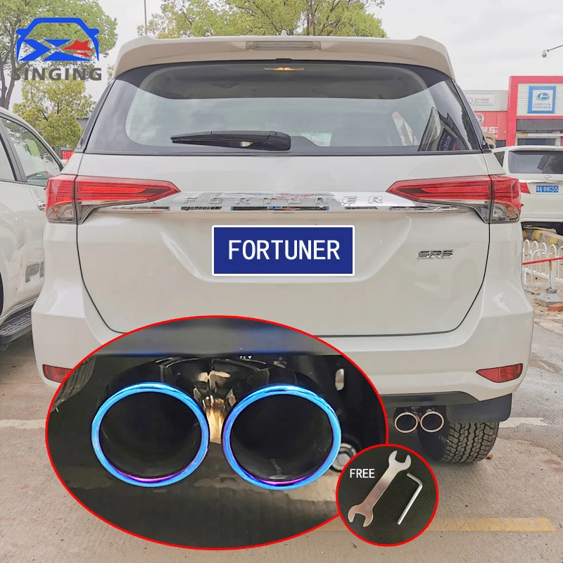 Car Stainless Steel Rear Exhaust Pipe Muffler Tail Car Accessories auto parts decoration for Toyota Fortuner SW4 2015-2020
Car Stainless Steel Rear Exhaust Pipe Muffler Tail Car Accessories auto parts decoration for Toyota Fortuner SW4 2015-2020