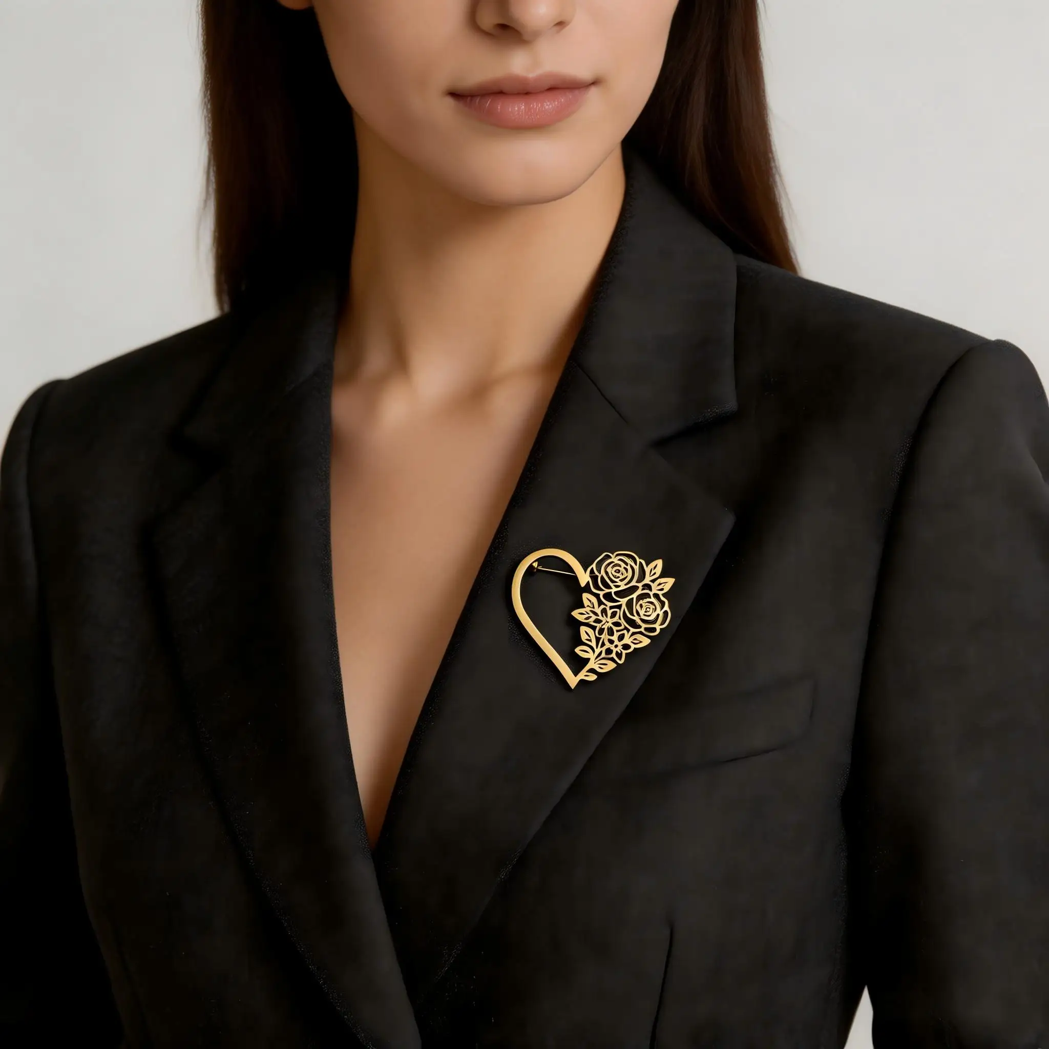 2026 Gold Heart Rose Flower Brooch for Women, Stainless Steel Hollow Out Floral Lapel Pin Romantic Jewelry Gift
2026 Gold Heart Rose Flower Brooch for Women, Stainless Steel Hollow Out Floral Lapel Pin Romantic Jewelry Gift