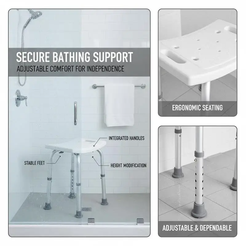 Bath Bench 13-19 Inch For Bathroom Bathtub Home, 350 lbs Capacity Adjustable Height Built-in Handles Padded Seat Aluminum Frame Tool-Free Assembly Heavy Duty Support White Professional Grade Furniture
Bath Bench 13-19 Inch For Bathroom Bathtub Home, 350 lbs Capacity Adjustable Height Built-in Handles Padded Seat Aluminum Frame Tool-Free Assembly Heavy Duty Support White Professional Grade Furniture