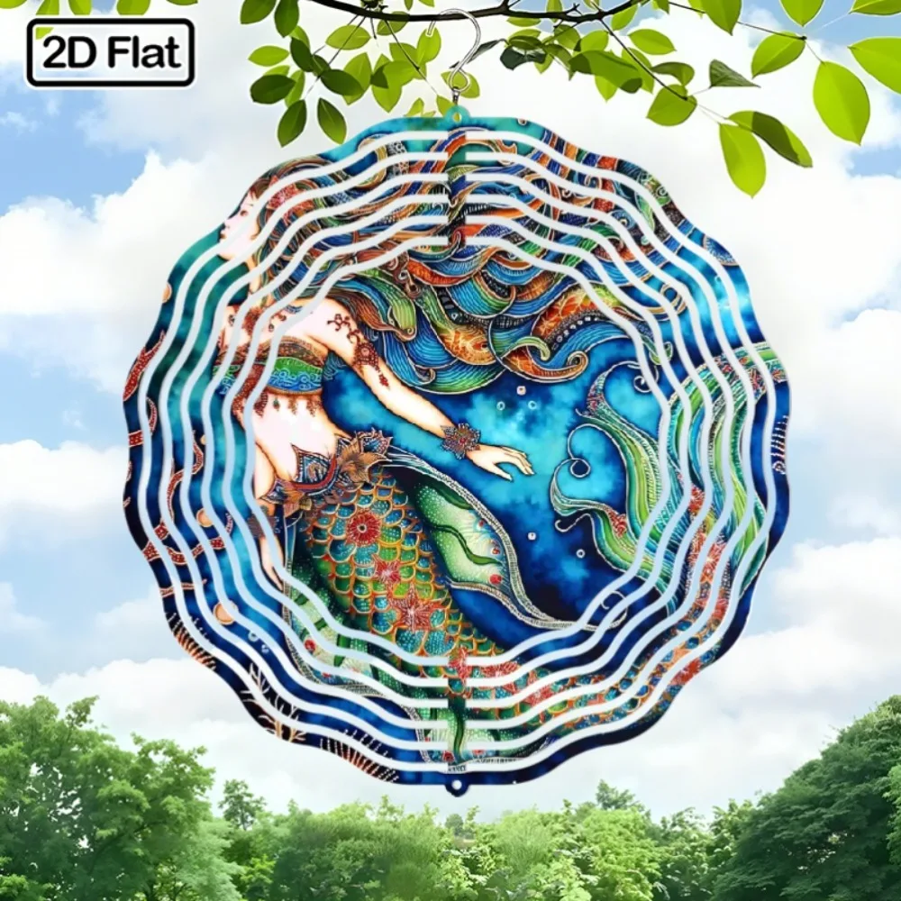 Iridescent Mermaid Wind Chime 3D Holographic Rotating Metal Wall Art Home Decor Gift for Women Easter Valentine's Day
Iridescent Mermaid Wind Chime 3D Holographic Rotating Metal Wall Art Home Decor Gift for Women Easter Valentine's Day