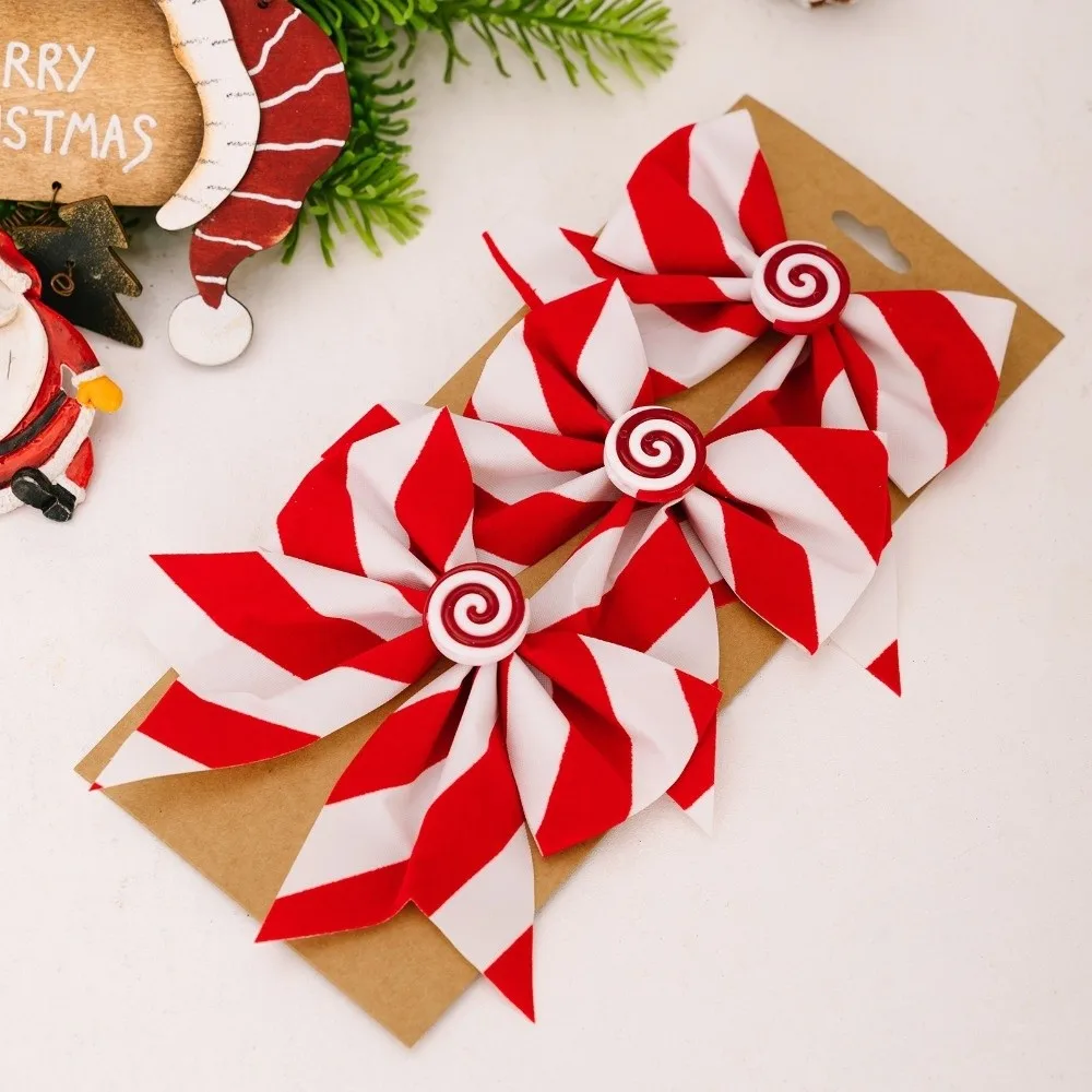 3PCS New Candy Stripe Christmas Bow Tie Red White Plaid Ribbon Tree Decorations Wreath Bow Window Decor
3PCS New Candy Stripe Christmas Bow Tie Red White Plaid Ribbon Tree Decorations Wreath Bow Window Decor