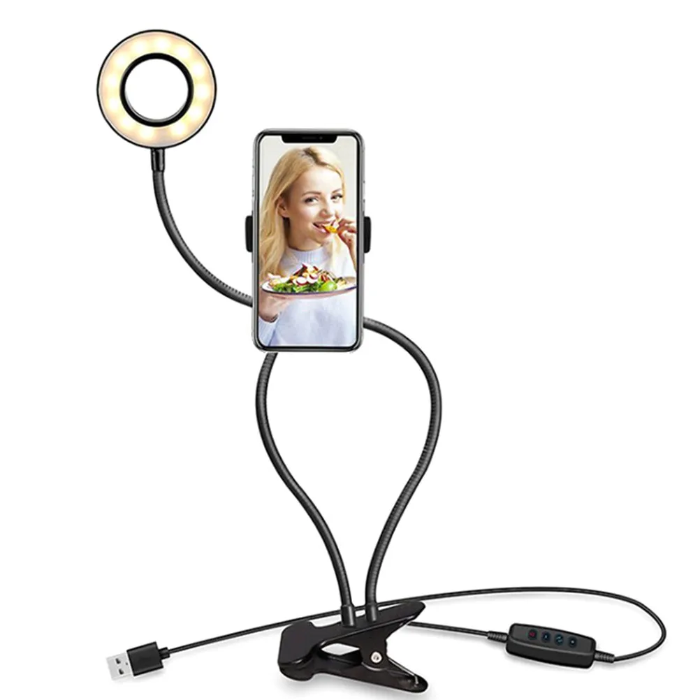 Selfie Ring Lamp Smartphone Stand Clip Dimmable Tabletop Light Phone Holder Black Perfect Photography Video Makeup Fill
Selfie Ring Lamp Smartphone Stand Clip Dimmable Tabletop Light Phone Holder Black Perfect Photography Video Makeup Fill