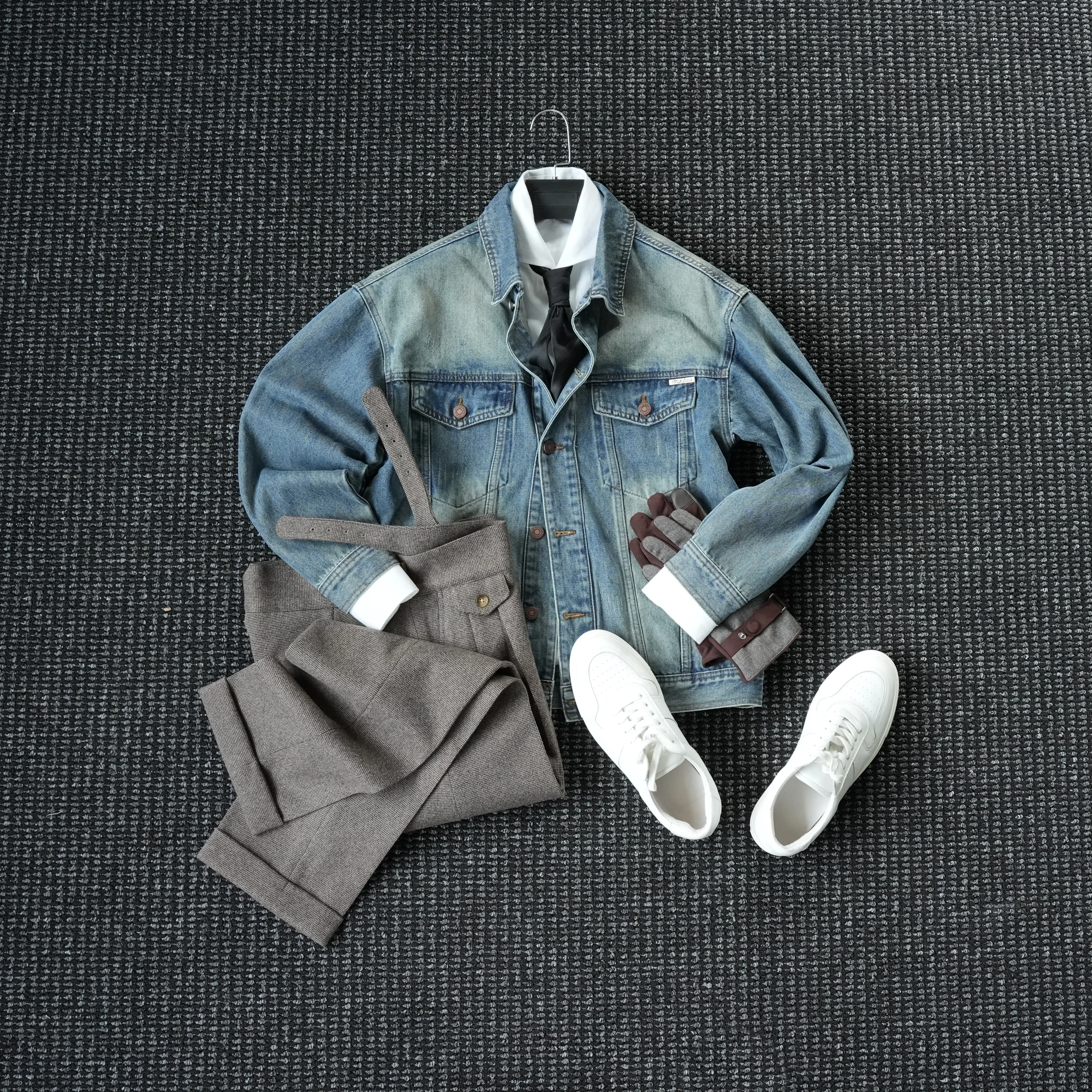 Heavy industry washed denim jacket men's retro old money windmill jacket
Heavy industry washed denim jacket men's retro old money windmill jacket