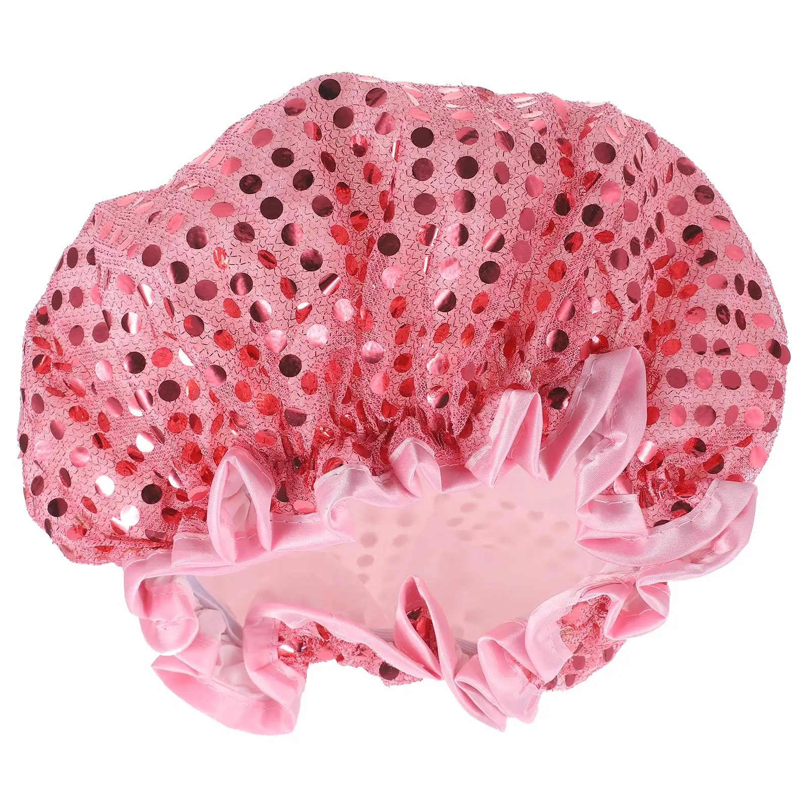 Waterproof Shower Cap Reusable Bathing Bonnet PEVA Material Sequin Cloth Large Size Hair Styling Cap
Waterproof Shower Cap Reusable Bathing Bonnet PEVA Material Sequin Cloth Large Size Hair Styling Cap