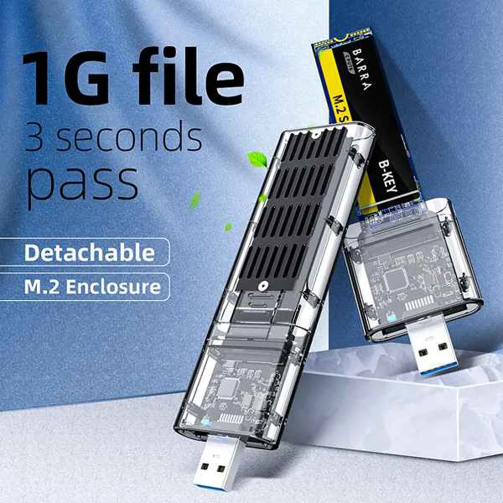 Exquisite-External M.2 NGFF SATA SSD Enclosure High Speed USB3.0 Gen1 5Gb/S Transparent SATA SSD Hard Drive Case For PC
Exquisite-External M.2 NGFF SATA SSD Enclosure High Speed USB3.0 Gen1 5Gb/S Transparent SATA SSD Hard Drive Case For PC