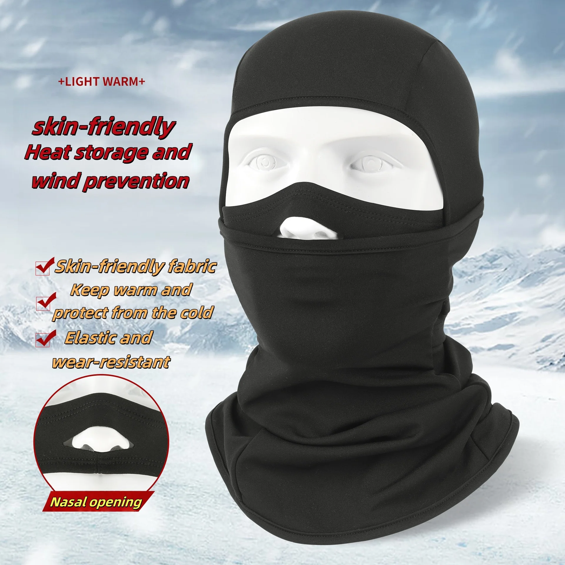 Balaclava Face Mask Windproof Cold Protection, Nasal Open Skin-Friendly UV Resistant for Ski Snowboard Motorcycle Running Winter
Balaclava Face Mask Windproof Cold Protection, Nasal Open Skin-Friendly UV Resistant for Ski Snowboard Motorcycle Running Winter