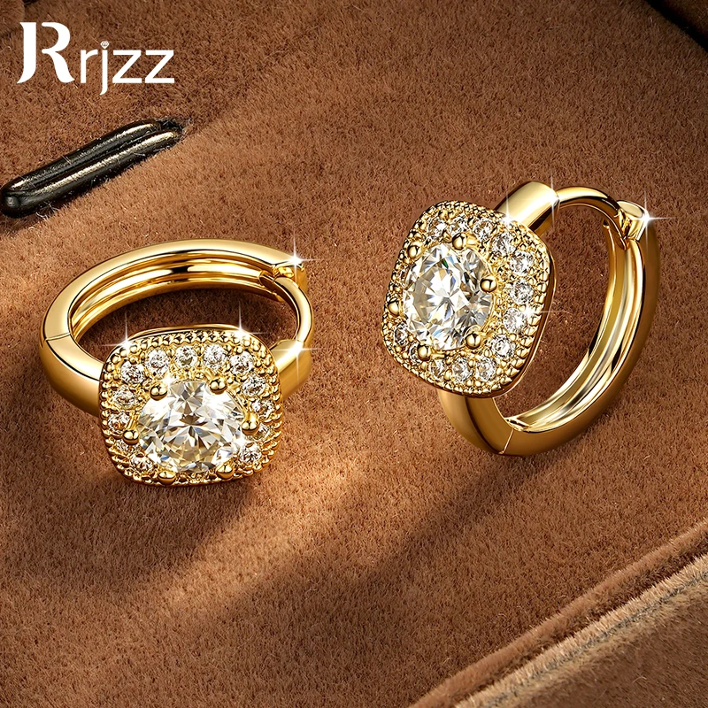 Rrjzz 5mm 0.5CTD Color Moissanite Elegant Halo Hoop Earrings for Women CZ Lab Imitation Diamond Earrings Birthday Jewelry Gifts
Rrjzz 5mm 0.5CTD Color Moissanite Elegant Halo Hoop Earrings for Women CZ Lab Imitation Diamond Earrings Birthday Jewelry Gifts