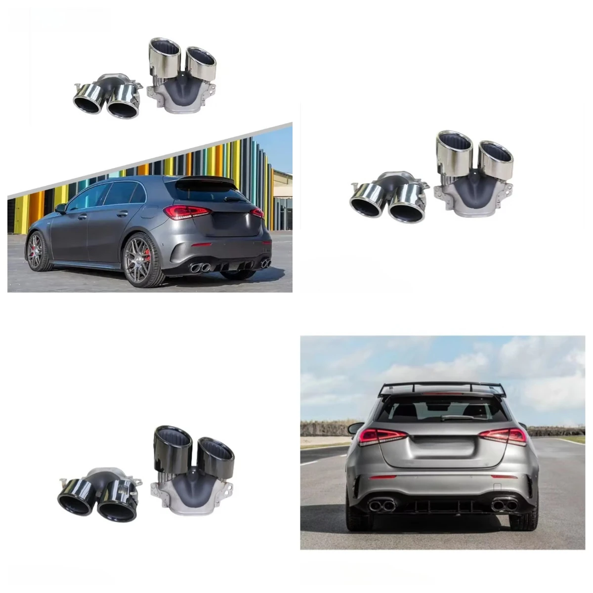 Stlf Hot Selling A45 Style Stainless Steel Car Rear Bumper Tail Pipe For W177 2019-2022
Stlf Hot Selling A45 Style Stainless Steel Car Rear Bumper Tail Pipe For W177 2019-2022