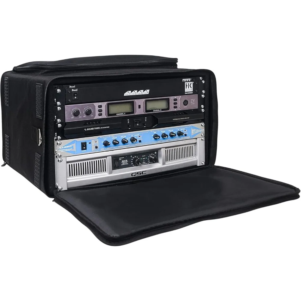 Portable 6U Rack Bag, Soft Rack Case with 14" Rackable Depth, Plywood Rack Frame, Shoulder Strap, Accessory Pocket (STRB-616B)
Portable 6U Rack Bag, Soft Rack Case with 14" Rackable Depth, Plywood Rack Frame, Shoulder Strap, Accessory Pocket (STRB-616B)
