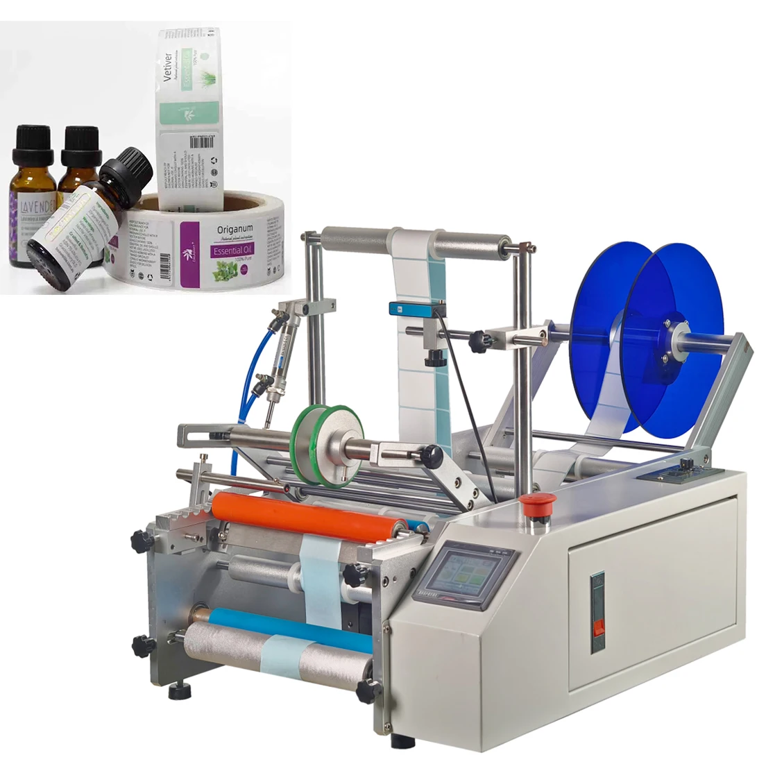 Semi Automatic Round Bottle Labeling Machine Desktop Sticker Applicator for Jars Vials
Semi Automatic Round Bottle Labeling Machine Desktop Sticker Applicator for Jars Vials