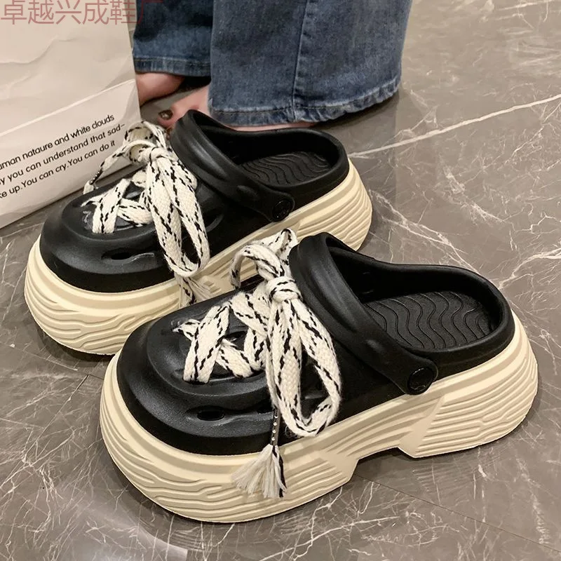 Women's Platform Clogs 2026 Summer Round Toe Lace-Up Breathable Non-Slip Lightweight Eva Thick Sole Slip-On Sandals For Ladies
Women's Platform Clogs 2026 Summer Round Toe Lace-Up Breathable Non-Slip Lightweight Eva Thick Sole Slip-On Sandals For Ladies