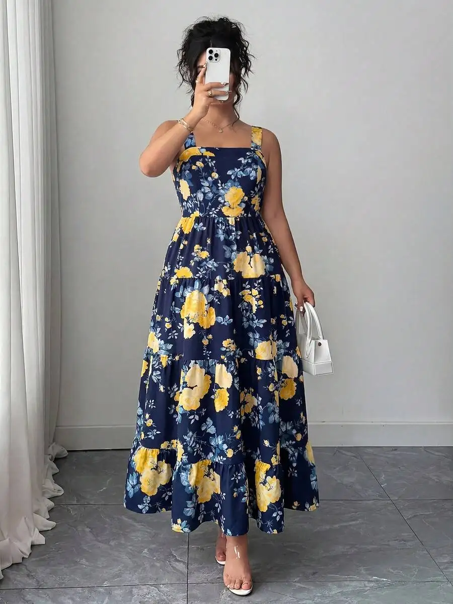 Plus Size Women Floral Print Sleeveless Tiered Maxi Dress Casual Summer
Plus Size Women Floral Print Sleeveless Tiered Maxi Dress Casual Summer