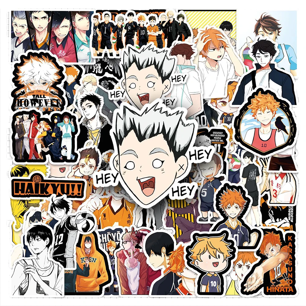 10/30/50pcs Volleyball Anime Haikyuu!! Stickers for Laptop Phone Suitcase Cool Hinata Shoyo Cartoon Decoration Decals Toys Gifts
10/30/50pcs Volleyball Anime Haikyuu!! Stickers for Laptop Phone Suitcase Cool Hinata Shoyo Cartoon Decoration Decals Toys Gifts