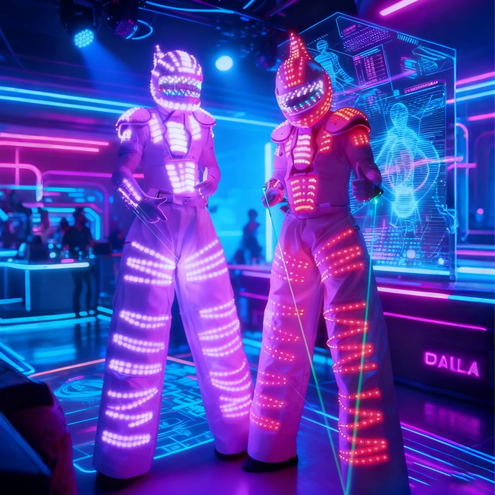 Men's LED Stilt Walker Suit LED Light Halloween Costume Christmas Celebration Party Event Future Show Circus Dance LED Costume
Men's LED Stilt Walker Suit LED Light Halloween Costume Christmas Celebration Party Event Future Show Circus Dance LED Costume