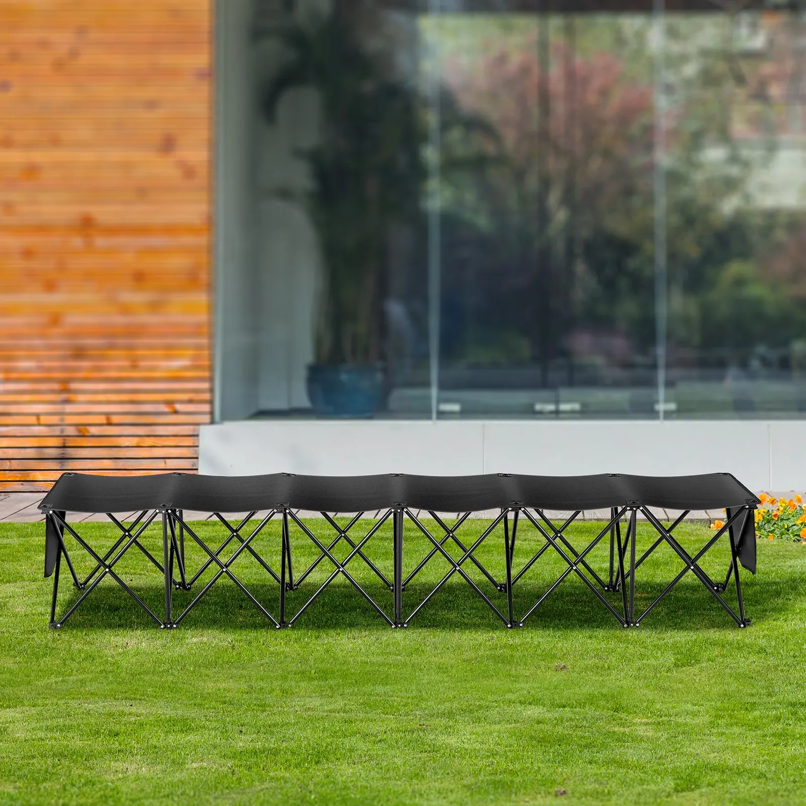 6 Seat Portable Folding Sport Bench Outdoor Camping Chair With Carry Bag
6 Seat Portable Folding Sport Bench Outdoor Camping Chair With Carry Bag