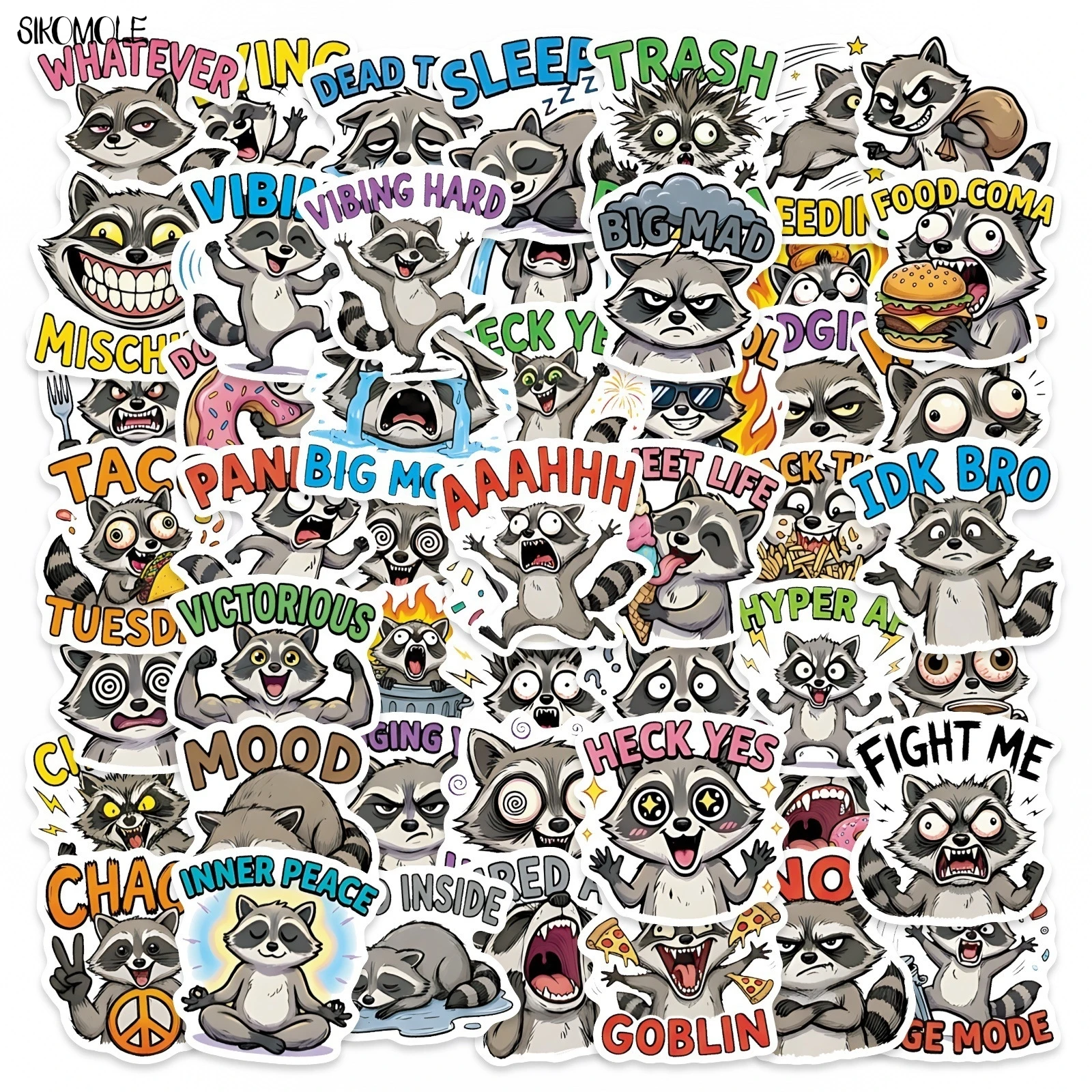 10/30/50PCS Cartoon Funny Raccoon Stickers Kawaii Animals DIY Skateboard Toys aGuitar Luggage Suitcase Decals Graffiti Sticker
10/30/50PCS Cartoon Funny Raccoon Stickers Kawaii Animals DIY Skateboard Toys aGuitar Luggage Suitcase Decals Graffiti Sticker