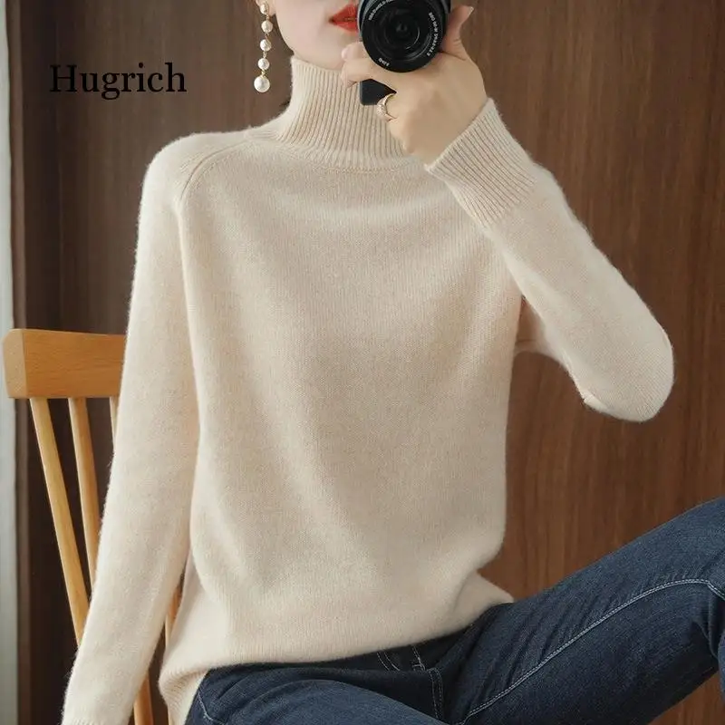 Pullover Turtleneck Cashmere Sweater Women's Solid Color Casual Long-sleeved Loose Hedging Base Women's Fall/winter 2021
Pullover Turtleneck Cashmere Sweater Women's Solid Color Casual Long-sleeved Loose Hedging Base Women's Fall/winter 2021