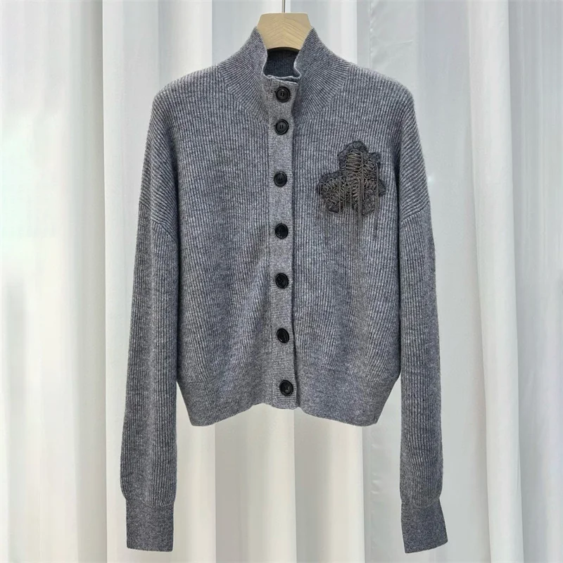 Cardigan for women New winter 2025 single breasted slim fit long sleeved top wool blend women's sweater y2k Casual Women's coat
Cardigan for women New winter 2025 single breasted slim fit long sleeved top wool blend women's sweater y2k Casual Women's coat