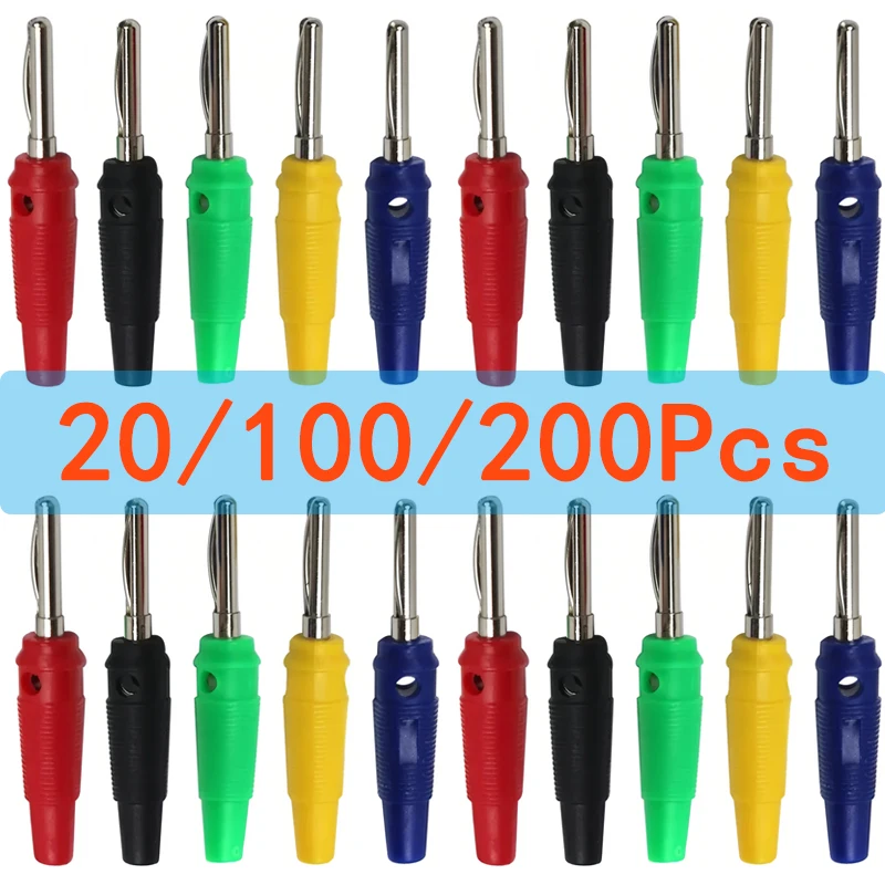 4mm Stackable Banana Plug Connector, High Current Insulated Shrouded with Screw Cable Adaptation for Speakers
4mm Stackable Banana Plug Connector, High Current Insulated Shrouded with Screw Cable Adaptation for Speakers