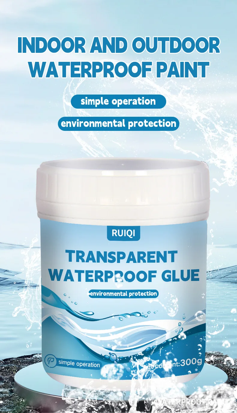 300g waterproof coating sealant; transparent, no trace paste adhesive with brush; bonding agent for repairing home roofs,
300g waterproof coating sealant; transparent, no trace paste adhesive with brush; bonding agent for repairing home roofs,