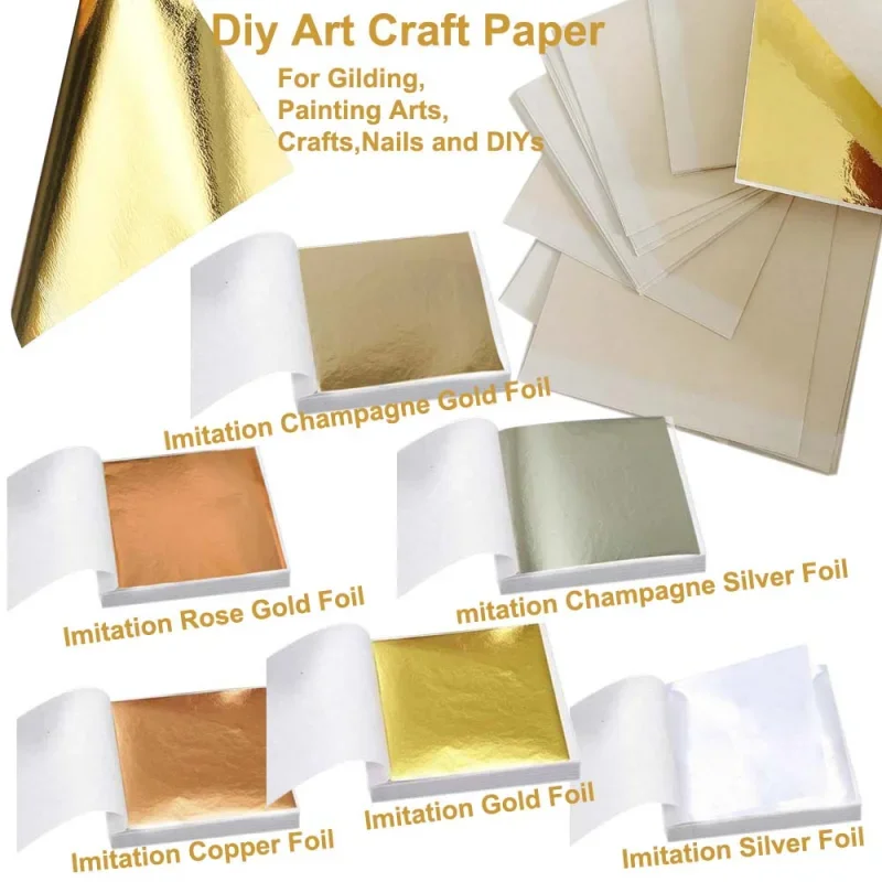 100pcs 14x14cm 8x8.5cm craft paper imitation golden, silver, coppers, foil paper, bronzing paper, DIY, craft decoration
100pcs 14x14cm 8x8.5cm craft paper imitation golden, silver, coppers, foil paper, bronzing paper, DIY, craft decoration