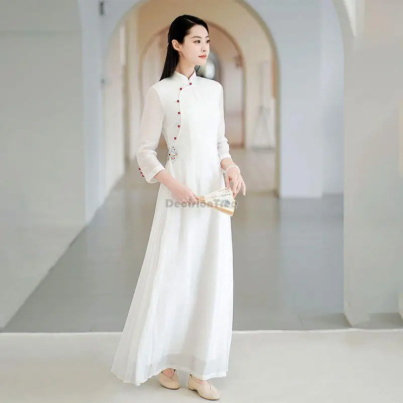 2023 винтажное улучшенное китайское платье Чонсам suya ao dai стильное Новое Женское Элегантное Длинное Платье с вышивкой и коротким рукавом g908
2023 винтажное улучшенное китайское платье Чонсам suya ao dai стильное Новое Женское Элегантное Длинное Платье с вышивкой и коротким рукавом g908