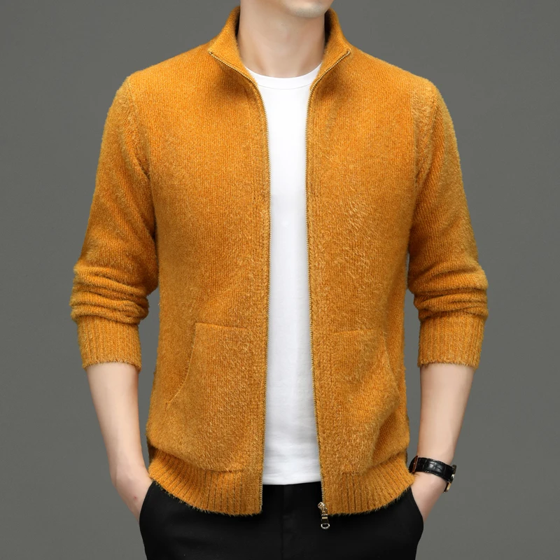 Stand-up Collar Warm Thick Zipper Sweater New Men Solid Color Long Sleeves Business Leisure Slim Fit Brand Knit Cardigan Sweater
Stand-up Collar Warm Thick Zipper Sweater New Men Solid Color Long Sleeves Business Leisure Slim Fit Brand Knit Cardigan Sweater