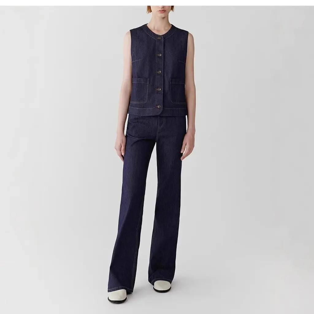 Soil Denim IC Xiaohe High-End Thin Elastic Vest Spring Summer New Crewneck Foreign Style Women's Fashion Top
Soil Denim IC Xiaohe High-End Thin Elastic Vest Spring Summer New Crewneck Foreign Style Women's Fashion Top