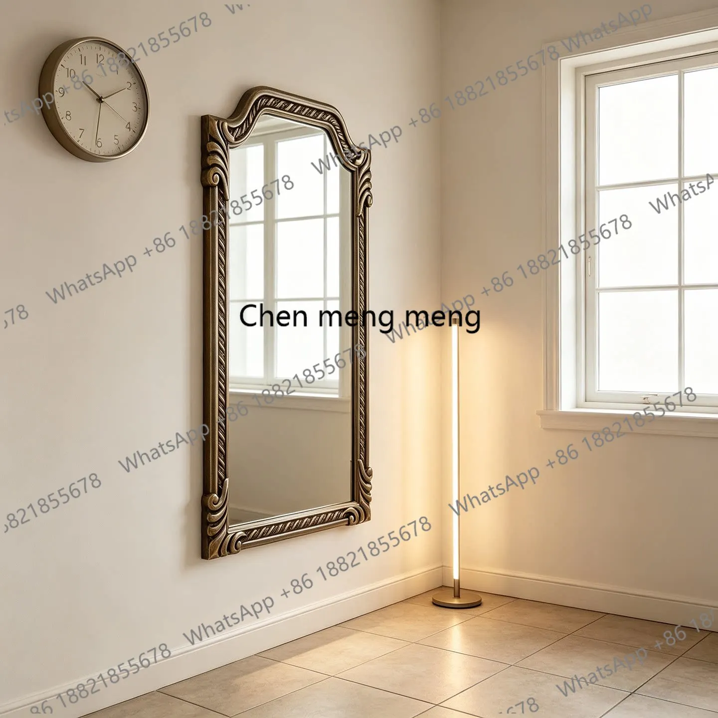 Retro wall-mounted full-length mirror American wall-to-wall floor mirror household bedroom full-length mirror
Retro wall-mounted full-length mirror American wall-to-wall floor mirror household bedroom full-length mirror
