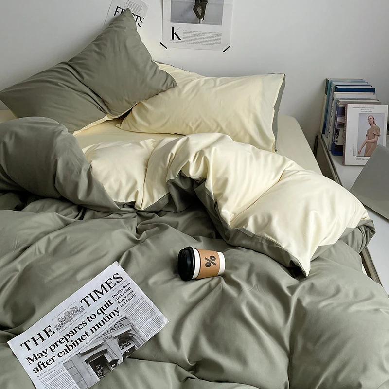 Four Seasons Washed Cotton Striped Bedding Set Soft Breathable 3pcs for Student Dorm 4pcs Home Duvet Cover Bed Fitted Sheet
Four Seasons Washed Cotton Striped Bedding Set Soft Breathable 3pcs for Student Dorm 4pcs Home Duvet Cover Bed Fitted Sheet