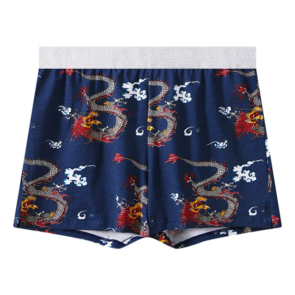 Mens Cotton Skin-friendly Boxer Briefs Breathable Sweat Shorts Dragon Printed Underwear Middle Waist Panties Loose Lingerie
Mens Cotton Skin-friendly Boxer Briefs Breathable Sweat Shorts Dragon Printed Underwear Middle Waist Panties Loose Lingerie