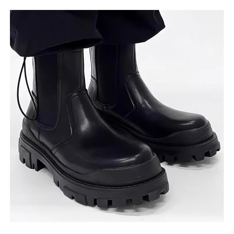 England style mens casual chelsea boots black stylish platform shoes cowboy natural leather boot handsomoe high motorcycle botas
England style mens casual chelsea boots black stylish platform shoes cowboy natural leather boot handsomoe high motorcycle botas