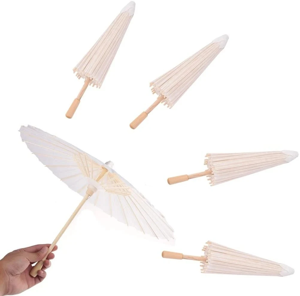 10pcs White Paper Parasol Umbrella Chinese Japanese Paper Umbrella Wedding Decor (Diameter 60cm,Randoim Umbrella Handle Style)
10pcs White Paper Parasol Umbrella Chinese Japanese Paper Umbrella Wedding Decor (Diameter 60cm,Randoim Umbrella Handle Style)