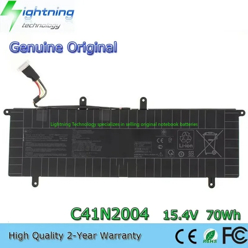 2025 Year Original C41N2004 15.4V 70Wh Notebook Battery for Asus ZenBook Duo 14 UX482 UX482EA UX482EGR 0B200-03790000
2025 Year Original C41N2004 15.4V 70Wh Notebook Battery for Asus ZenBook Duo 14 UX482 UX482EA UX482EGR 0B200-03790000