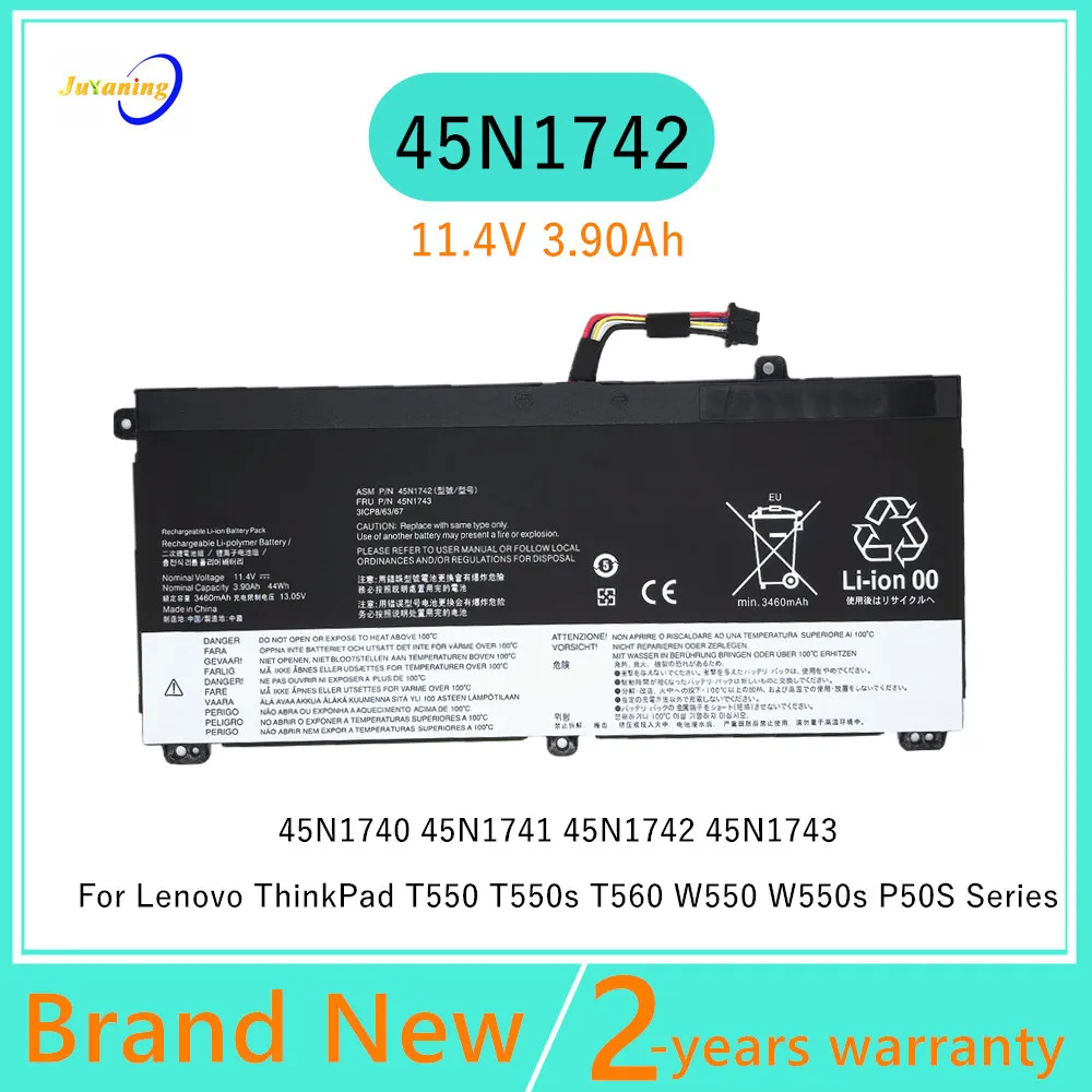 11.4V 3.90Ah Laptop battery For Lenovo ThinkPad T550 T550s T560 W550 W550s P50S 45N1740 45N1741 45N1742 45N1743 00NY639
11.4V 3.90Ah Laptop battery For Lenovo ThinkPad T550 T550s T560 W550 W550s P50S 45N1740 45N1741 45N1742 45N1743 00NY639