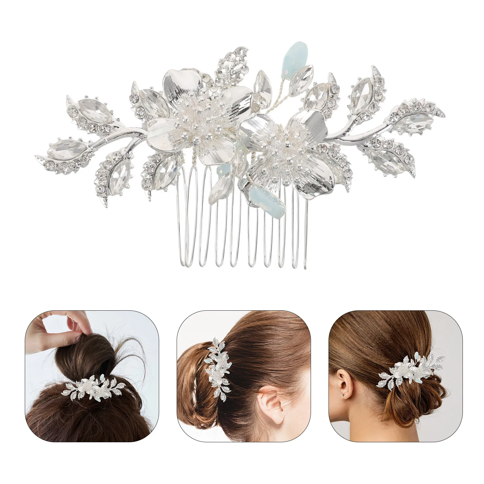Elegant Bridal Hair Comb White Crystal Floral Botanical Leaf Wedding Hair Accessory Crystal Bridal Headpiece for Wedding Dress
Elegant Bridal Hair Comb White Crystal Floral Botanical Leaf Wedding Hair Accessory Crystal Bridal Headpiece for Wedding Dress