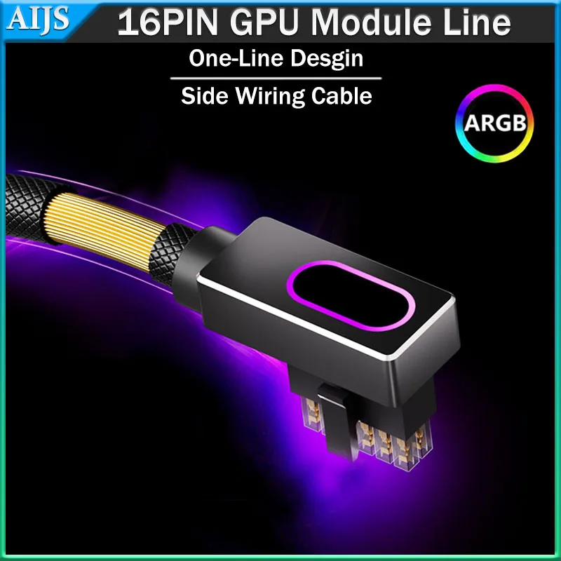 AIJS 16pin GPU Modular Cable with ARGB Aura Sync 90° Side Wiring One-Line Desgin Clean Computer Build , 5090 is Not Applicable
AIJS 16pin GPU Modular Cable with ARGB Aura Sync 90° Side Wiring One-Line Desgin Clean Computer Build , 5090 is Not Applicable