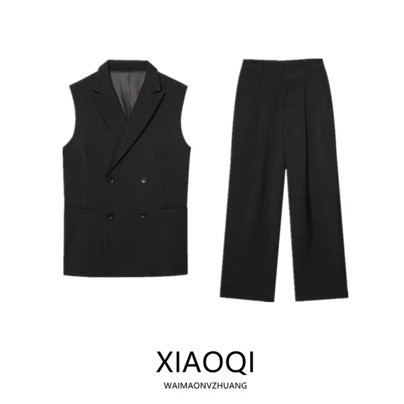 Летний комплект 2025: Женский свободный жилет, плиссированные брюки, повседневные длинные брюки, модный набор, новинка, уличная мода
Летний комплект 2025: Женский свободный жилет, плиссированные брюки, повседневные длинные брюки, модный набор, новинка, уличная мода