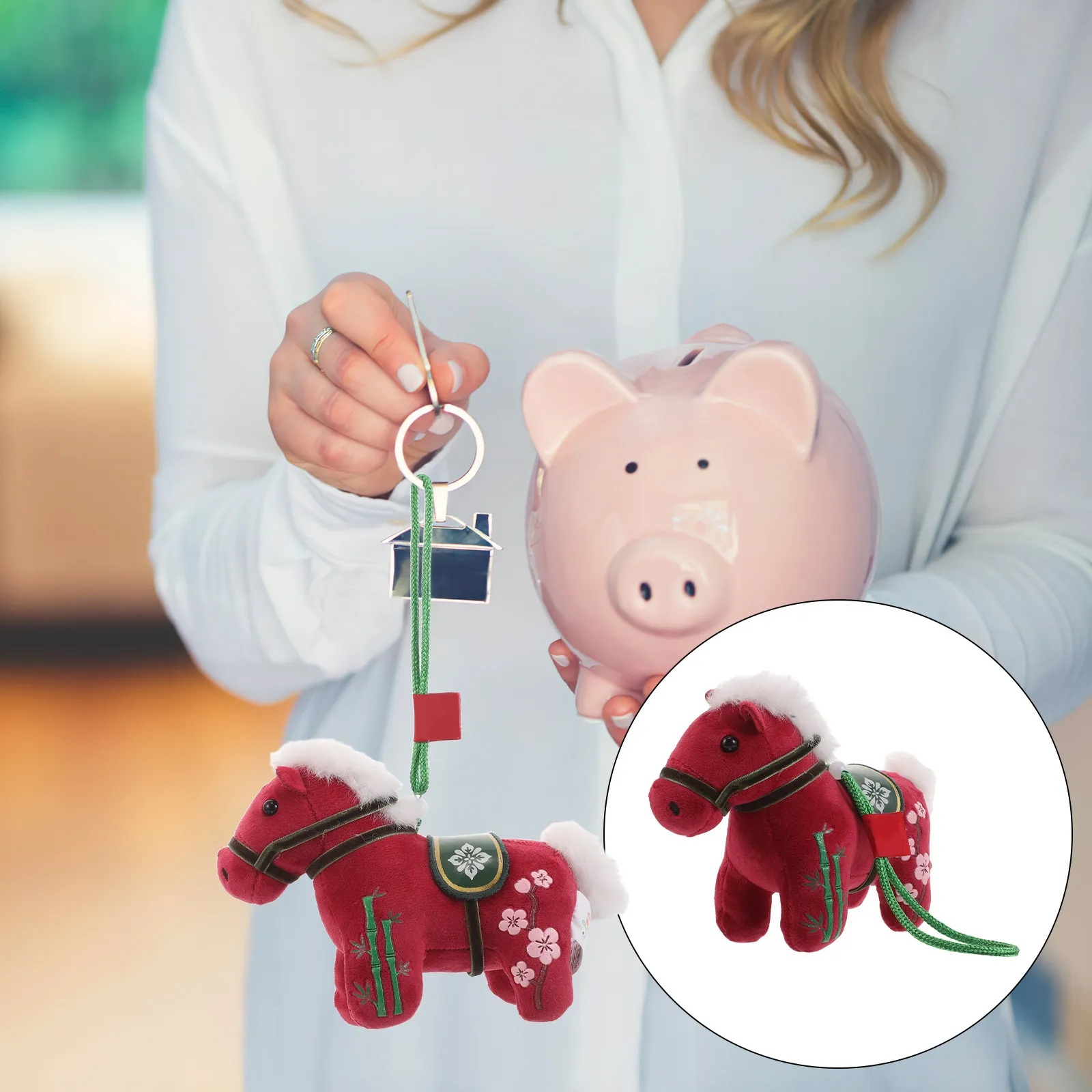 Cartoon Style Zodiac Horse Soft Stuffed Animal Pendant for 2026 Year Car Keychain Backpack Hanging Decoration Small Toy Horses
Cartoon Style Zodiac Horse Soft Stuffed Animal Pendant for 2026 Year Car Keychain Backpack Hanging Decoration Small Toy Horses