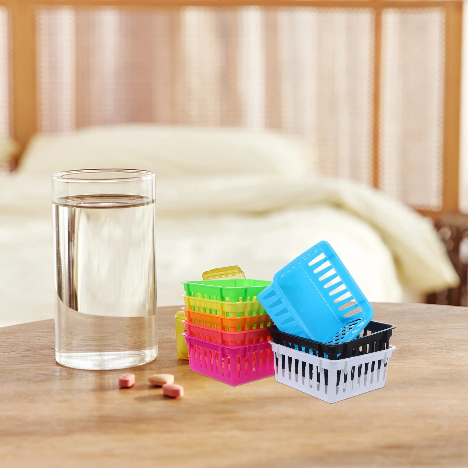 8Pcs Colorful Plastic Organizer Bins Stackable Mini Storage for Desk Classroom Office Stationery Holder Desktop Organizer
8Pcs Colorful Plastic Organizer Bins Stackable Mini Storage for Desk Classroom Office Stationery Holder Desktop Organizer