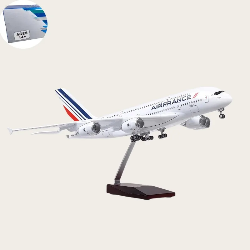 45.5cm Airplane Model 1/160 Scale A380 Air France Airline Aircraft with Light & wheels Die-Cast Plastic Resin Model Collectible
45.5cm Airplane Model 1/160 Scale A380 Air France Airline Aircraft with Light & wheels Die-Cast Plastic Resin Model Collectible