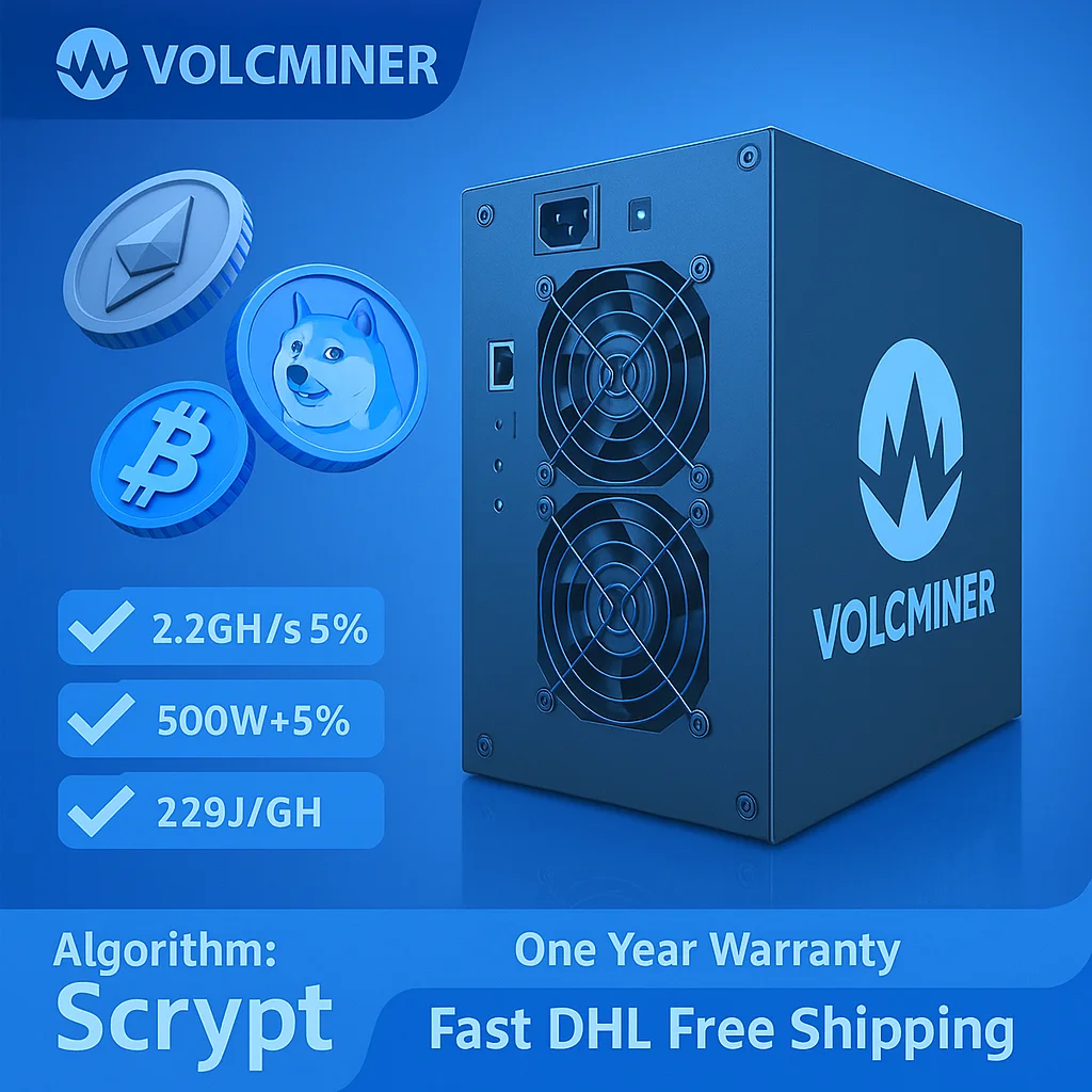 СОВЕРШЕННО НОВЫЙ новый запас VolcMiner D1 Mini LTC и Doge Coin Miner 2,2 ГГц/с 500 Вт, экспресс-доставка
СОВЕРШЕННО НОВЫЙ новый запас VolcMiner D1 Mini LTC и Doge Coin Miner 2,2 ГГц/с 500 Вт, экспресс-доставка